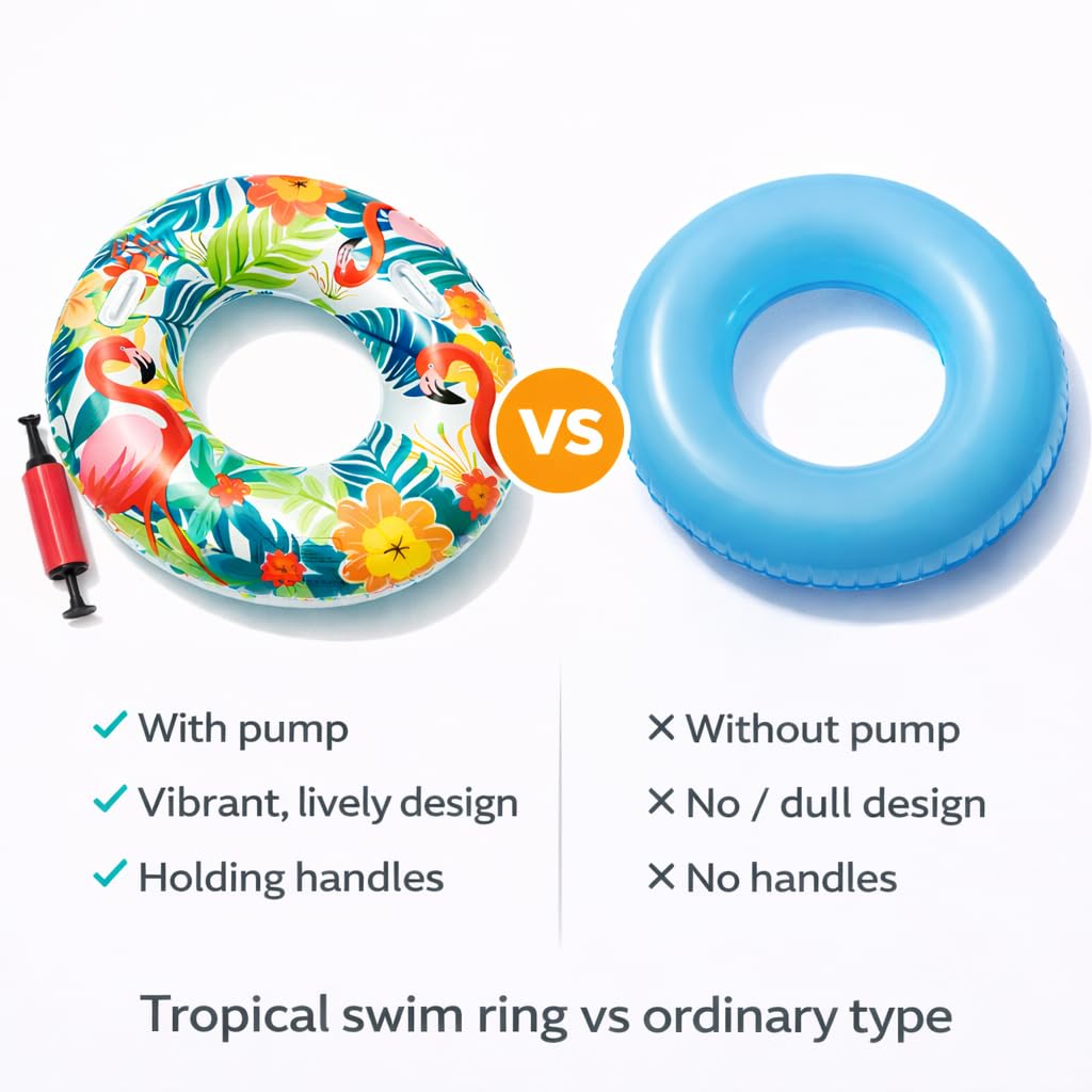Flamingo Pool Float - Large Inflatable Ring -8