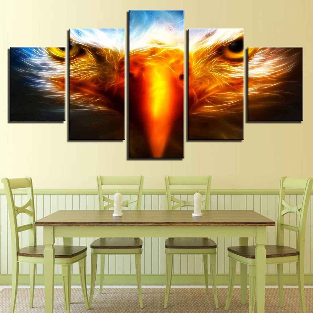 Stupendo Gufo Bianco Su Tela Per Parete - Quadro Moderno Con Fiori Gialli, Stampa Animali, Decorazione Salotto E Camera Da Letto, Cornice Inclusa, Formato Maxi 101x76 Cm