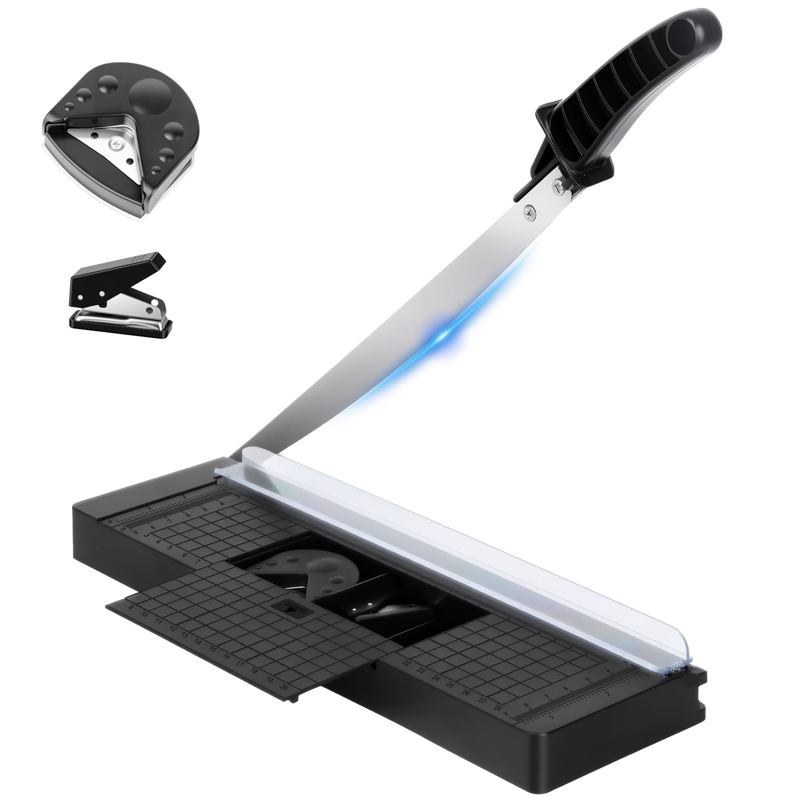 CYMYYDS Massicot A4 Largeur 31cm Coupe Papier Manuel 400 Feuilles 0.5-4cm Guillotine Coupe Papier, Guillotine Papier Rogneuse Pour Bureau, École, Loisirs Créatifs En Papier