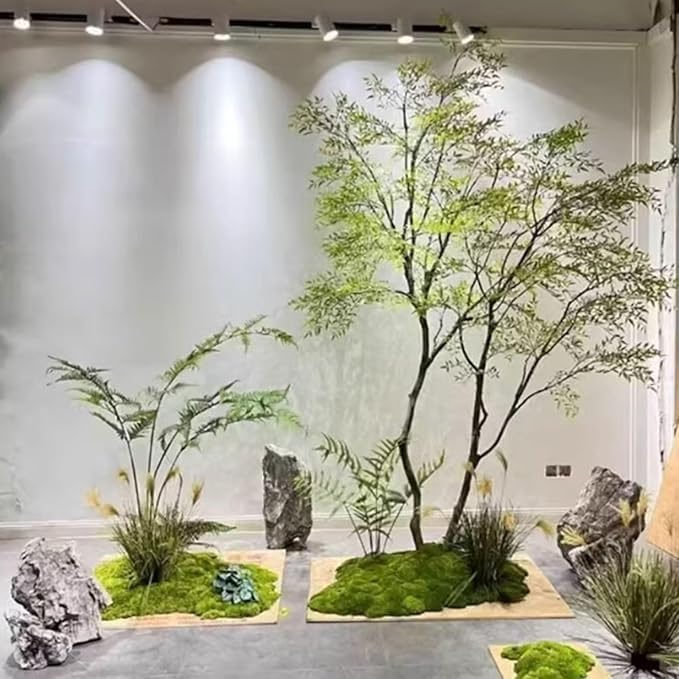 CCKUYT Árbol de bambú Artificial Nantian, Planta Verde, árbol de Plantas Falsas, árbol de los Deseos, árbol Artificial para decoración de Interiores y Exteriores, hogar y Oficina (2,5 mx2 m)