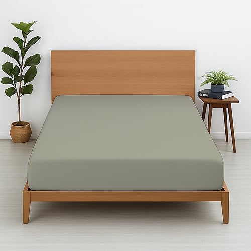 Cottington Lane Sábana bajera ajustable de 1 pieza tamaño King solamente, algodón egipcio de calidad hotelera premium, sábanas inferiores con