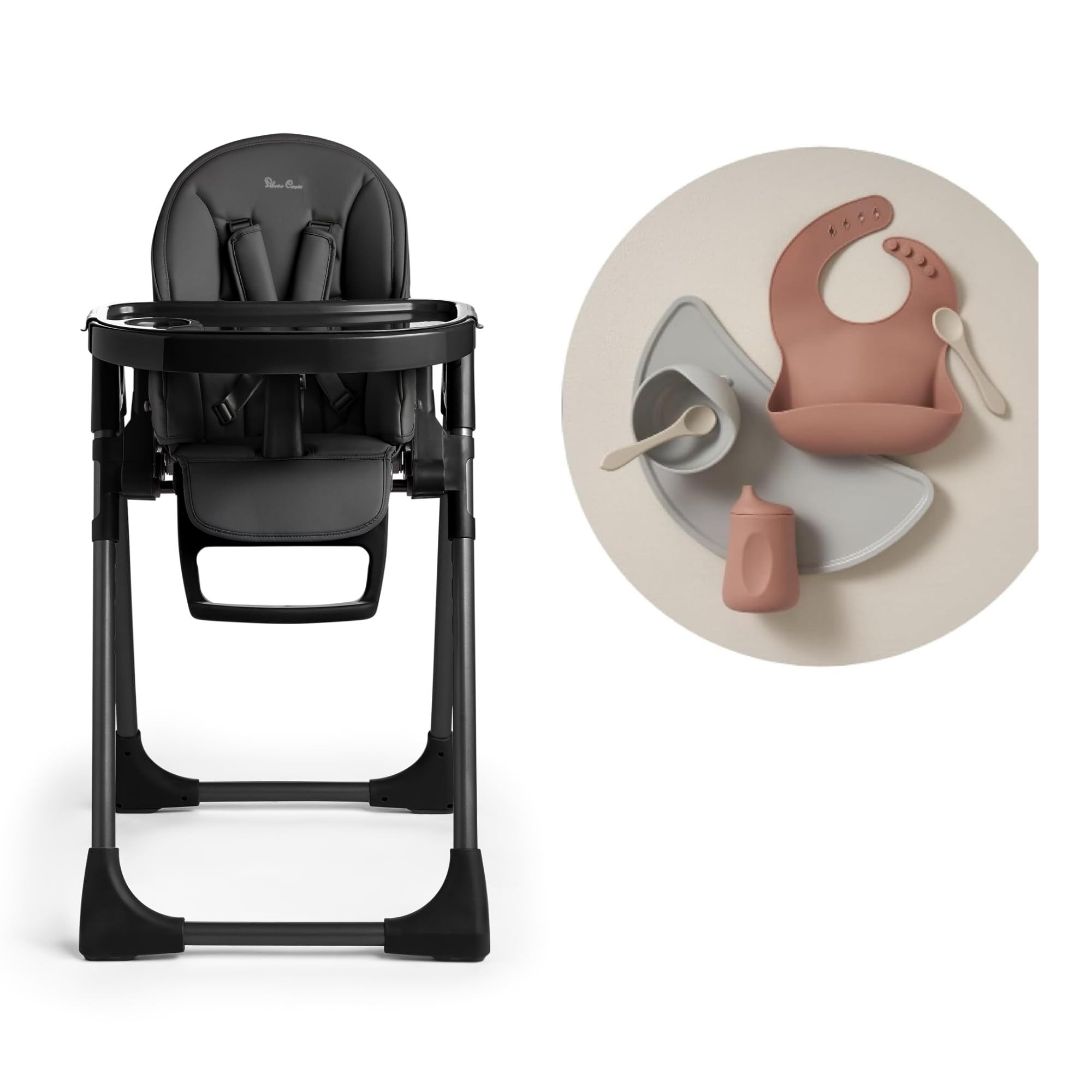 Silver Cross Gourmet Highchair with Mealtime Set & Tray, Birth to 15kg