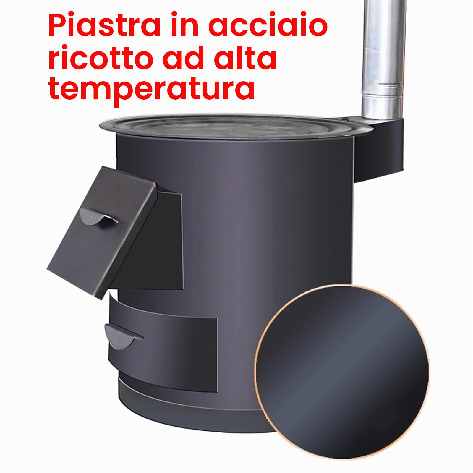 Stufa A Legna Multifunzionale Senza Fumo Struttura In Acciaio Robusta E Stabile, Anelli Di Combustione Multipli Per Cucinare, Bollire Acqua E Riscaldare Casa, Uso Interno/esterno(30 * 30 * 36CM)