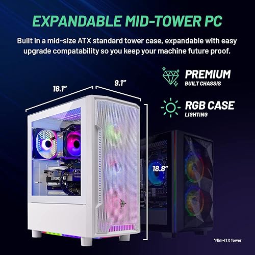Miniatura 7 de Skytech Gaming Archangel Gaming PC Desktop – AMD Ryzen 5 3600 3.6 GHz, NVIDIA RTX 3060, 1TB NVME SSD, 16GB DDR4 RAM 3200, 600W Gold PSU, 11AC Wi-Fi,