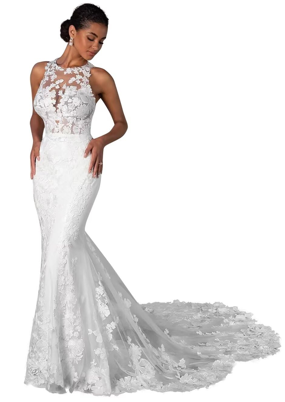Tulle Lace Wedding Dresses for Bride 2025 Mermaid Off Shoulder A-line V-Neck Beach Wedding Bridal Gowns for Women