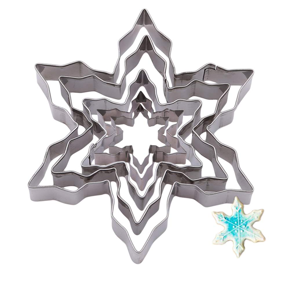 Caolator Emporte-pièce acier inoxydable biscuits au chocolat gâteaux Cookies Emporte-pièce forme os/ Biscuit forme nourriture pour chien Flocon de neige