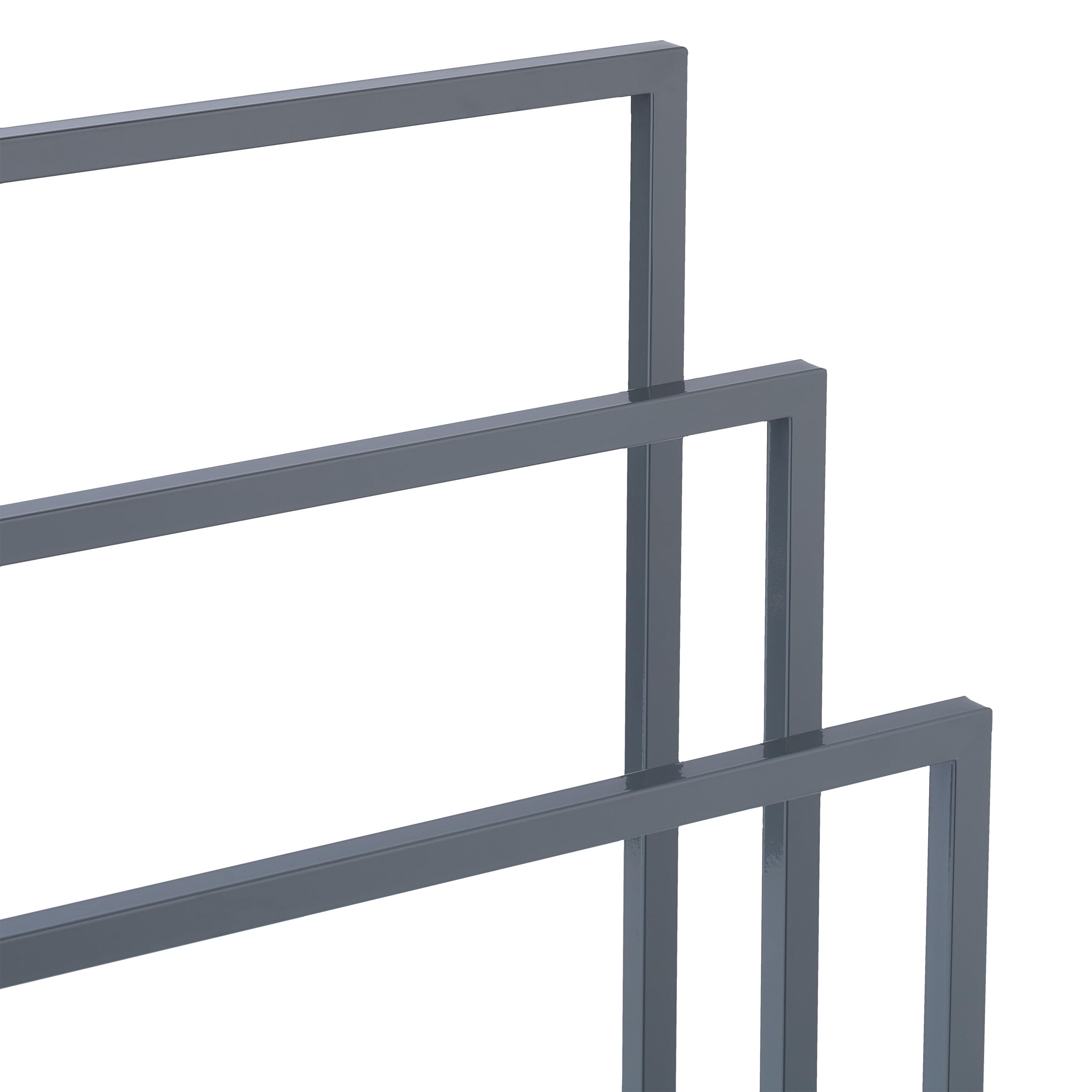 Relaxdays Piantana Portasciugamani, Autoportante con 3 Bracci, Acciaio, Appendi Asciugamani HLP 83x46x21 cm, Antracite