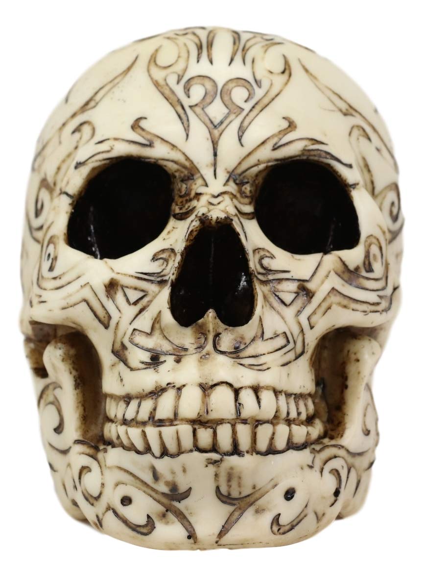 Amazon.com: Ebros Bone Colored Gothic Tribal Tattoo Phoenix Skull
