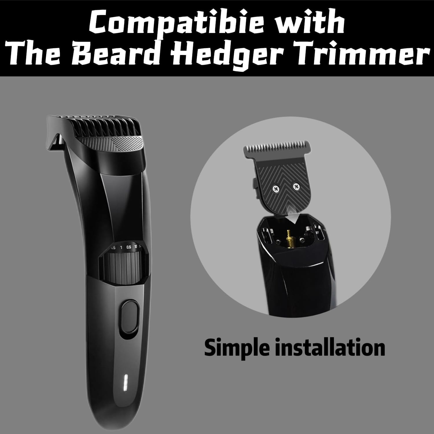 2 Pack Replacement Blades Premium T-Blade Compatible with MANSCAPED The Beard Hedger, for Precision Facial Hair Trimming