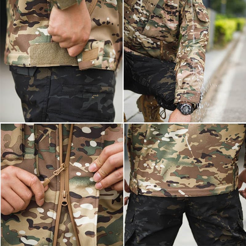 Outdoor Sports Airsoft Gear Hunting Shooting Coat Tactical Combat Clothing BDU Camouflage Softshell Jacket