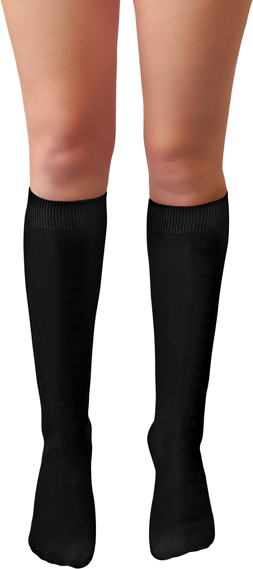 Girls Soft Cotton Rich Plain Knee High School Socks UK Size 4-5.5