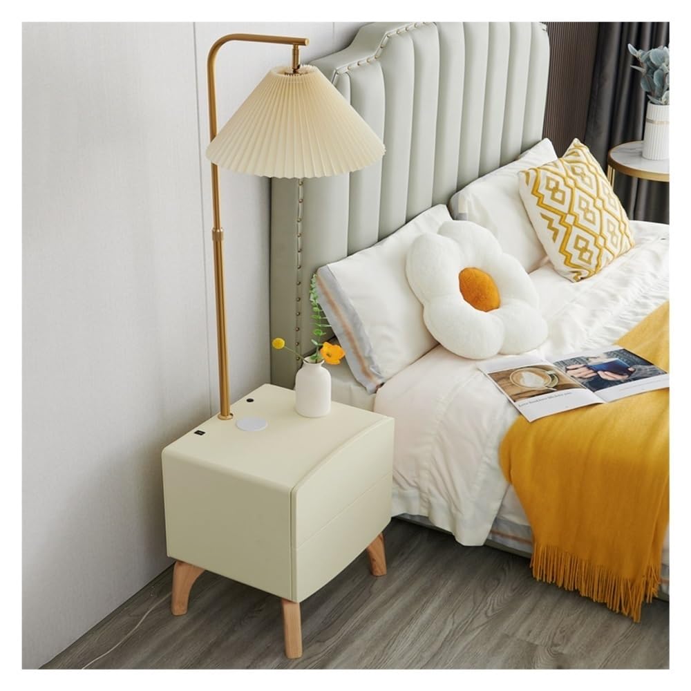 Jian1004 Floor Lamp, Multifunctional Floor Lamp with Side Table, USB & Drawer for Bedroom