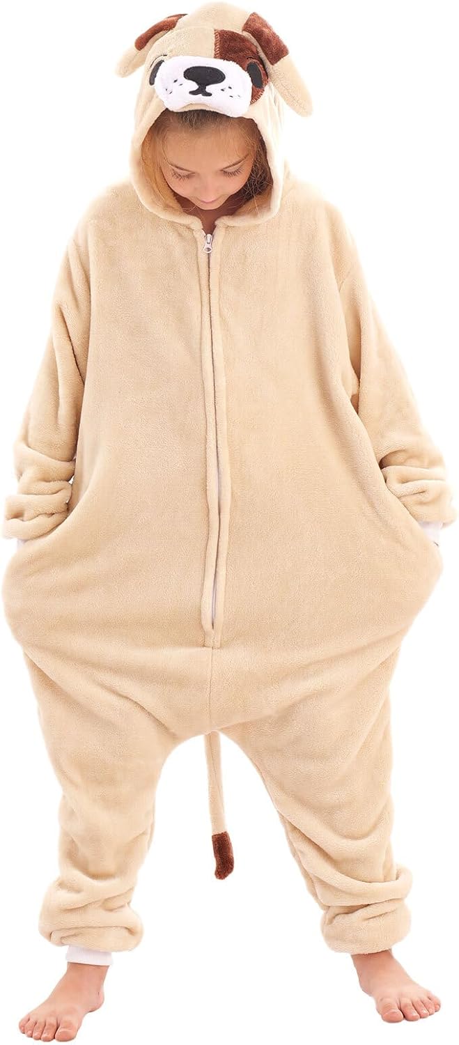 Animal Onesie Costume for Kids Halloween Costumes for Girls Boys Cosplay Outfit Bulldog - Image 4