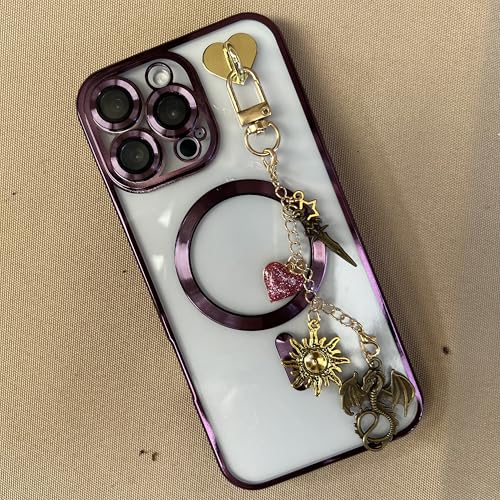 Image of 2Pcs Butterfly Flower Bracelet Strap Decorating Accessories Chain for Kindle Charm Type C Phone Hipper Gifts For Women