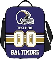 Vista 27 de Bolsa de almuerzo personalizada de Kansas City, regalos para hombres, mujeres, fanáticos, con nombre y número personalizados, correas de hombro