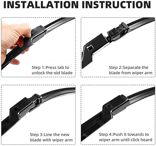 Miniatura 3 de Compatible con Citroen C5 Aircross 2018 2018-2022 Accesorios de coche limpiaparabrisas delantero Escobillas limpiaparabrisas limpiaparabrisas