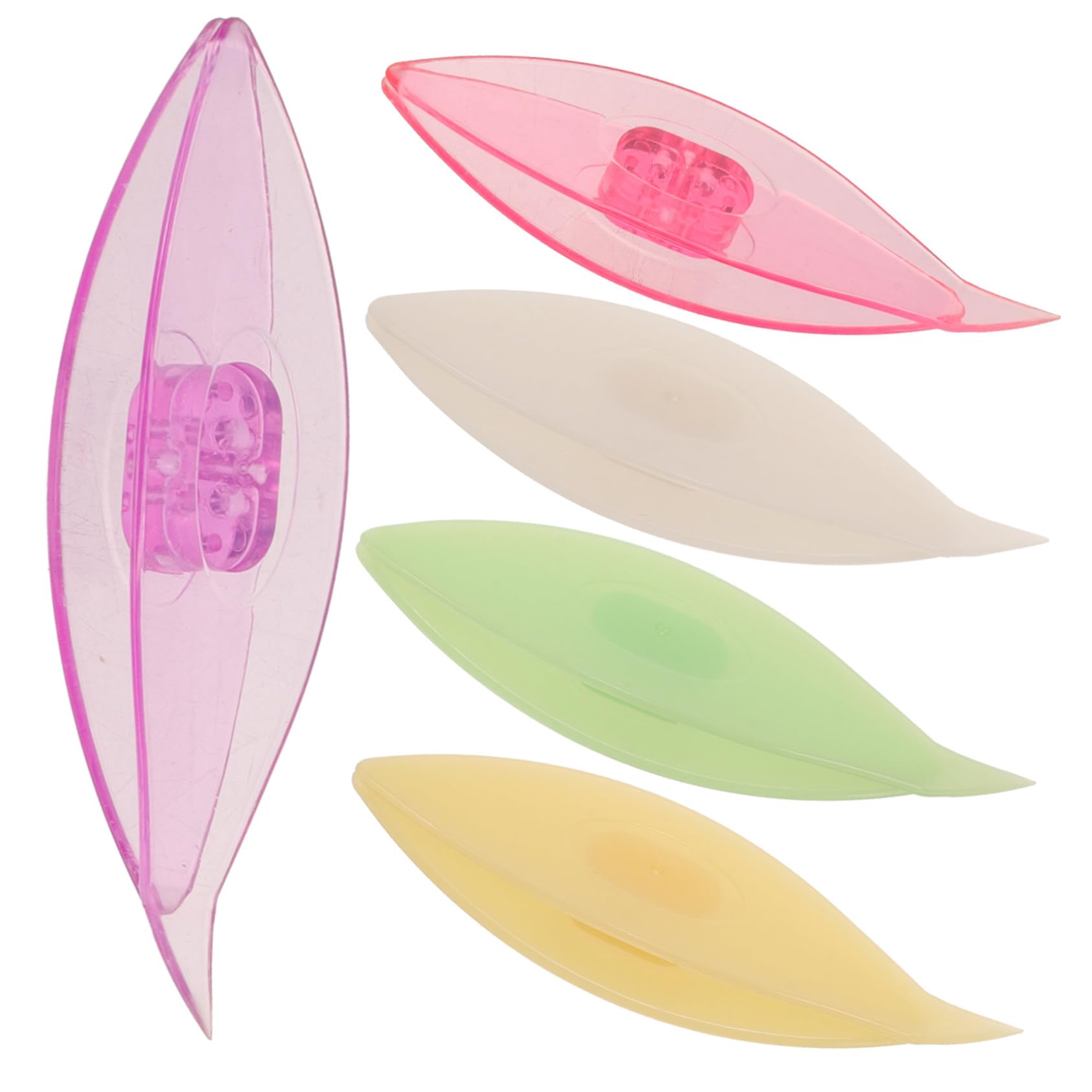 Sewroro 25stücke Kunststoff-tatting-shuttles Für Und Webarbeiten Multifunktionale Bastelwerkzeuge Leuchtenden Farben Transparent Transparent
