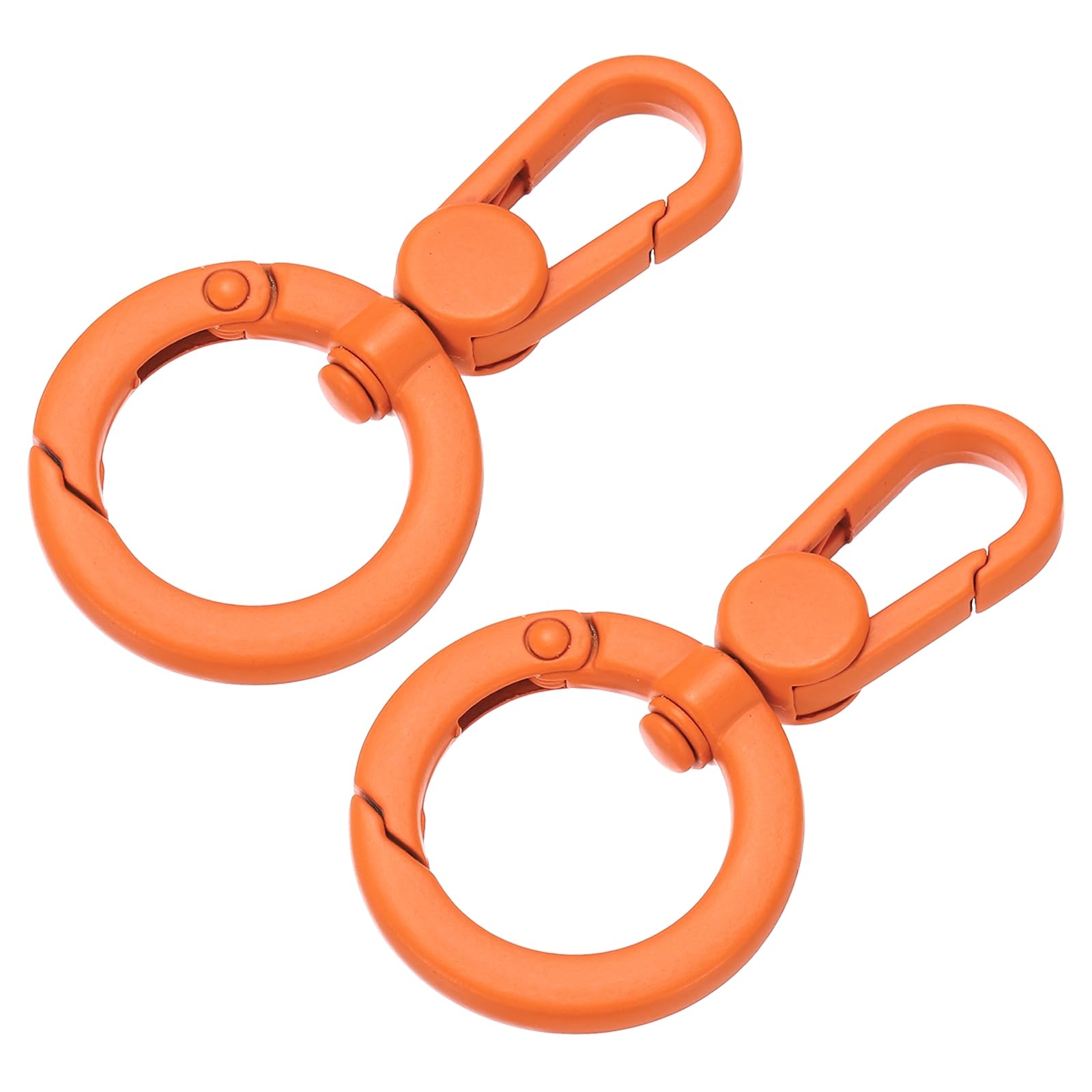 PATIKIL 2 Pcs Double Opening Snap Hooks Swivel Keychain Clasp Clips Metal Swivel Lobster Claw Clasp for Jewelry Making Crafts Backpack Bag Strap Phone Case