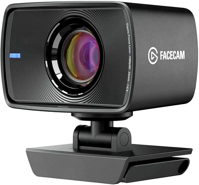 Elgato Facecam - kamera internetowa 1080p60 Full HD do transmisji, gier, rozmów wideo, matryca Sony, korekta światła, sterowanie w stylu lustrzanki cyfrowej, OBS, Zoom, Teams itp., PC/Mac
