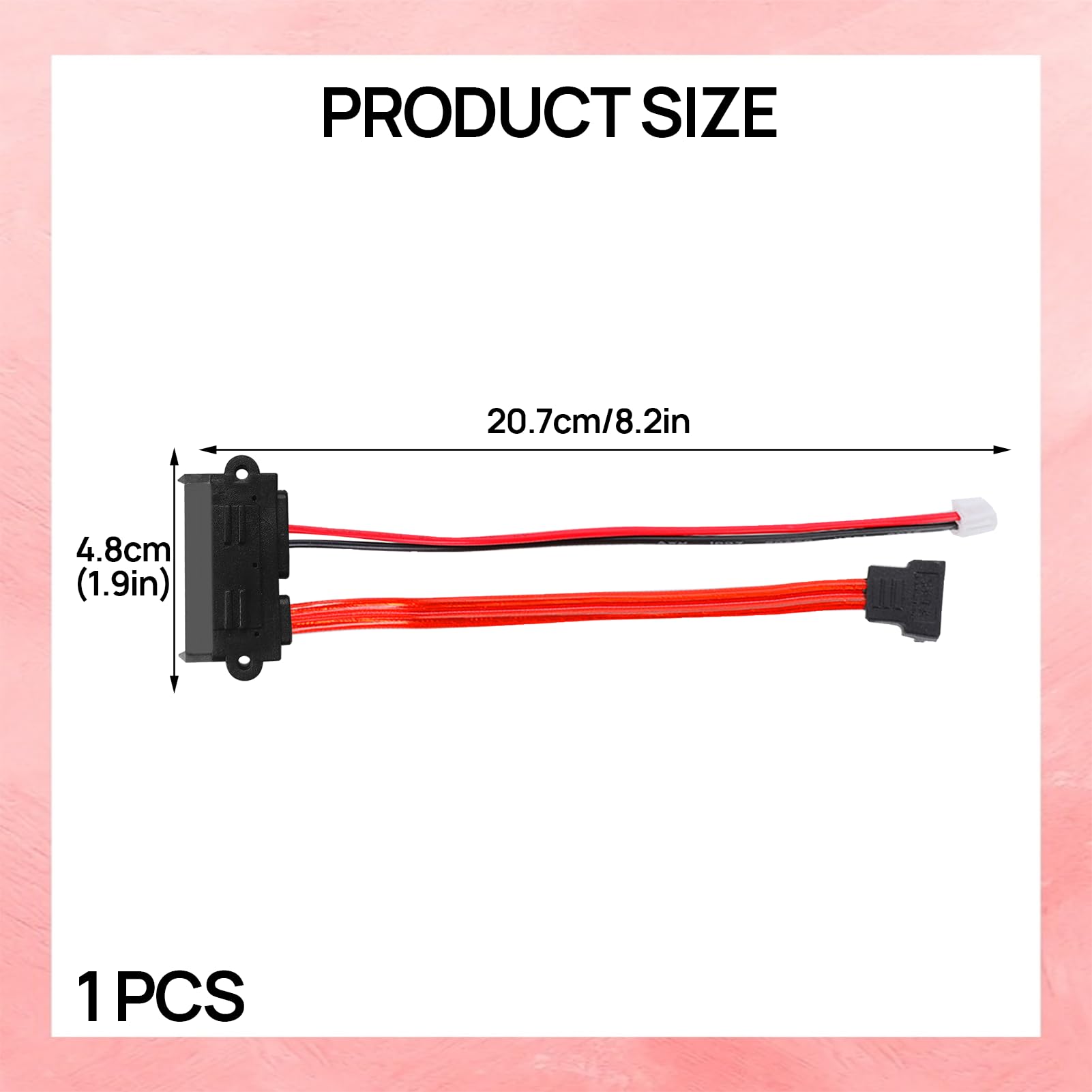 Cavo SATA 3.0, 6 Gbit/s, 7 Pin Dati e 22 Pin Alimentazione, Adattatore Molex 4 Pin, 30cm/60cm,per HDD/SSD - Dischi rigidi SATA - Dischi rigidi esterni -NAS,Alimentazione hardware