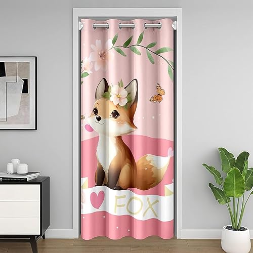 Miniatura 25 de jejeloiu Cortina de puerta Groovy de los años 60 y 70 para puerta, privacidad, 34 x 80 pulgadas, retro, hippie, flores, cubierta divisora de Multi