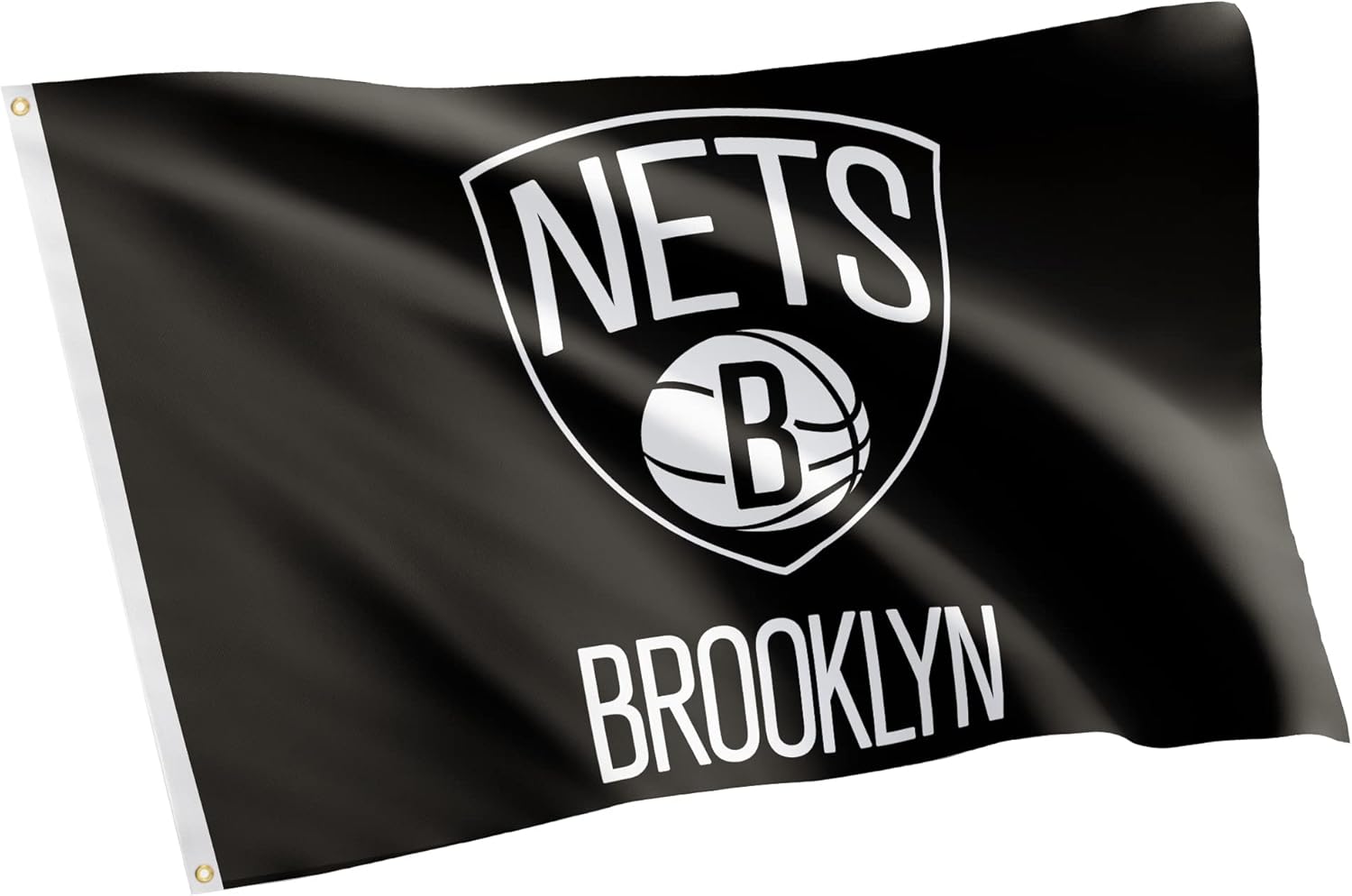 Desert Cactus Brooklyn Nets Flag NBA 100% Polyester Indoor Outdoor 3x5 feet National Basketball Association Team Flags (Flag #2)