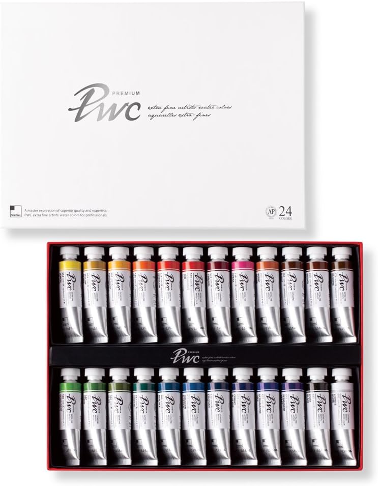 PWC ShinHan Extra Fine Watercolor Paint 15ml Tubes 24 Color Set