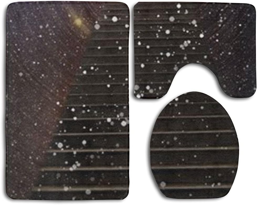 Star Map Oblong Bathroom Rugs Set Without Deformation Bath