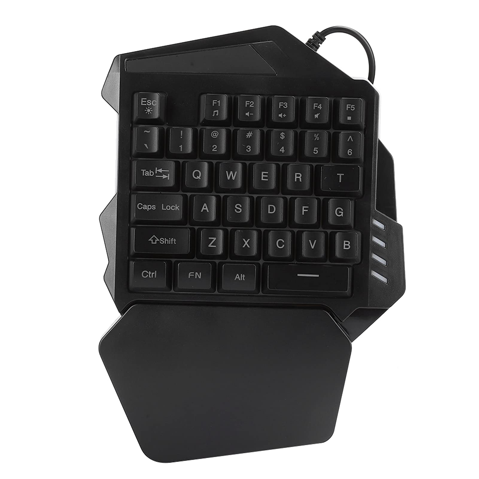 J50 Zestaw klawiatury z myszką do gier jedną ręką Podświetlany RGB Ergonomiczna konstrukcja dla graczy komputerowych Interfejs USB 2.0 35 klawiszy 5 regulowanych DPI