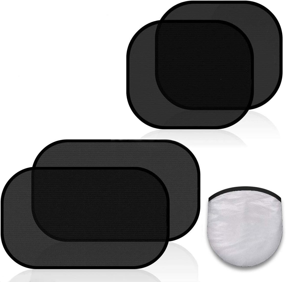 Car Sun Shades for Baby 4 Pack, Car Window Shade Blinds Covers for Kids Pets with UV Rays/Sun Heat/Glare Protection, Car Sunshades Shield with Breathable Mesh Visor for Side Rear Full Window