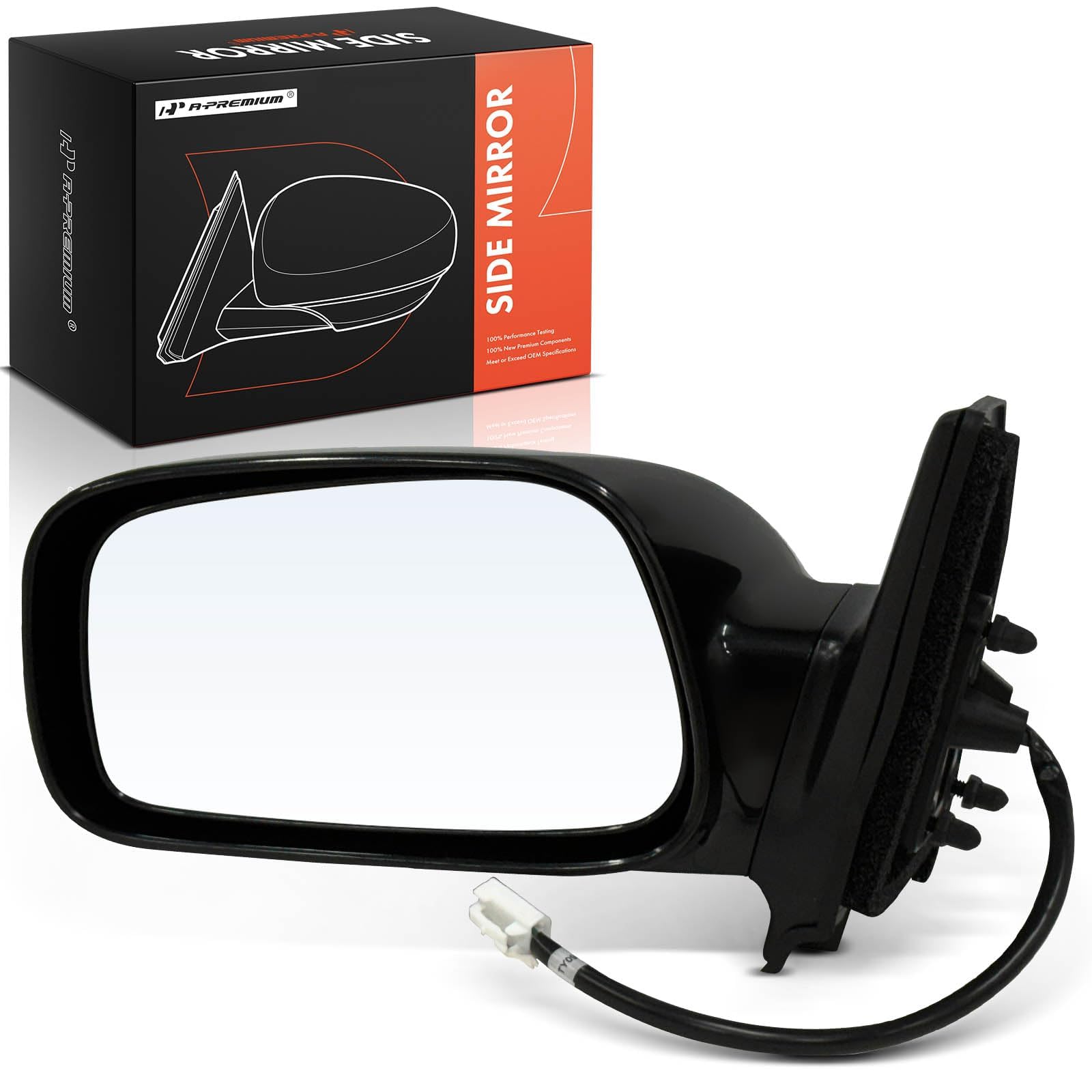 Photo 1 of A-Premium Left Driver Side Power Door Mirror - Compatible with Toyota Corolla 2003 2004 2005 2006 2007 2008 - Non-Heated Non-Folding Black Outside Rear View Mirror - Replace# 8794002380