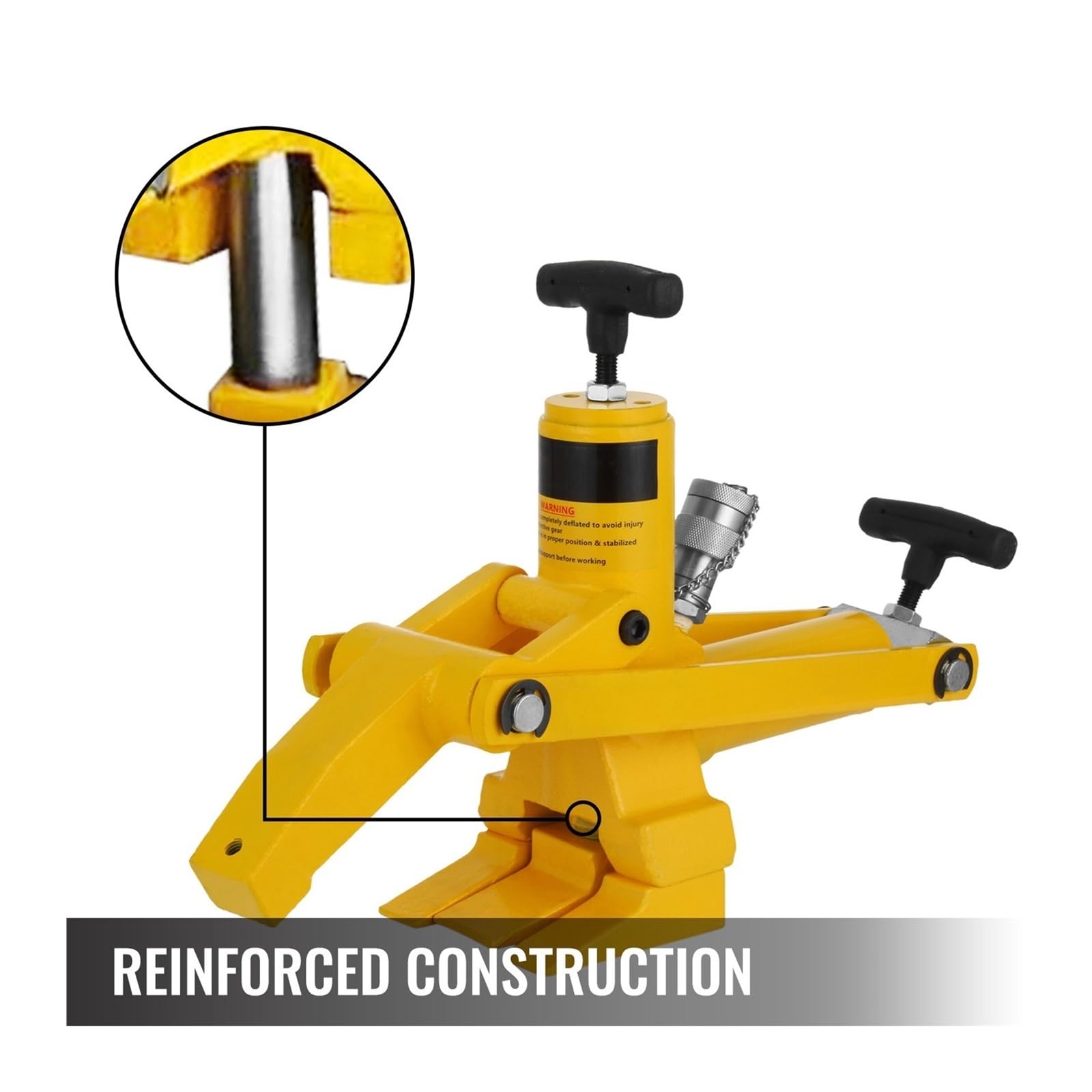 Hydrauliczna montażownica do opon 10000 PSI Opony z dźwignią bez usuwania wszystkich typów Automatyczna frezarka Dla początkujących majsterkowiczów(Plus Foot Pump)