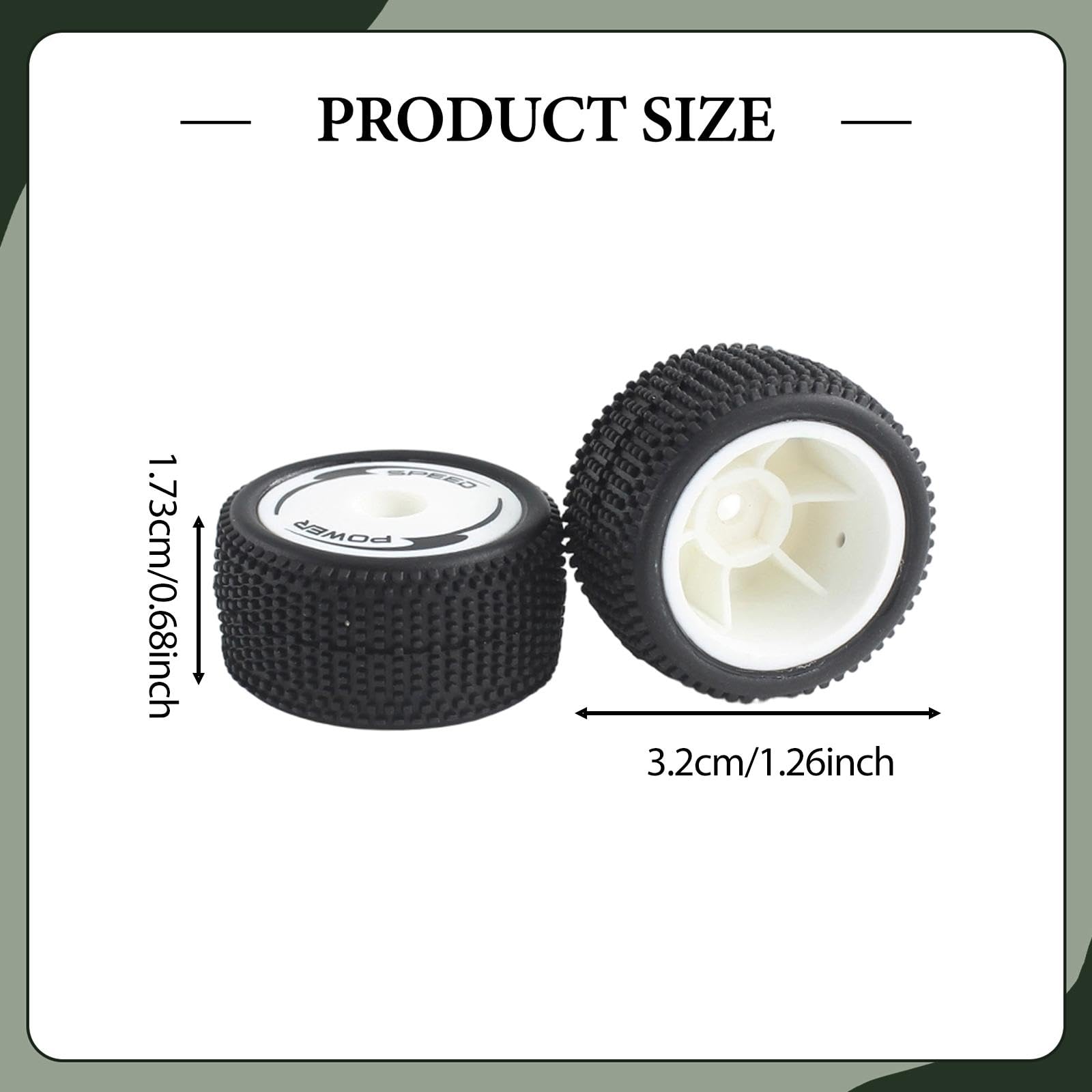 Amazon | Wmqbjta 2x 後輪タイヤ 32mm 取り付け簡単 RCカーパーツ