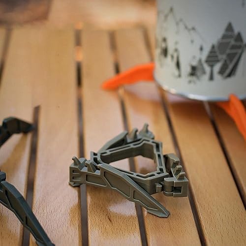 Miniatura 5 de Estabilizador de lata de combustible para estufas de camping, mini soporte plegable para estufa de tanque de gas, soporte de trípode plegable para
