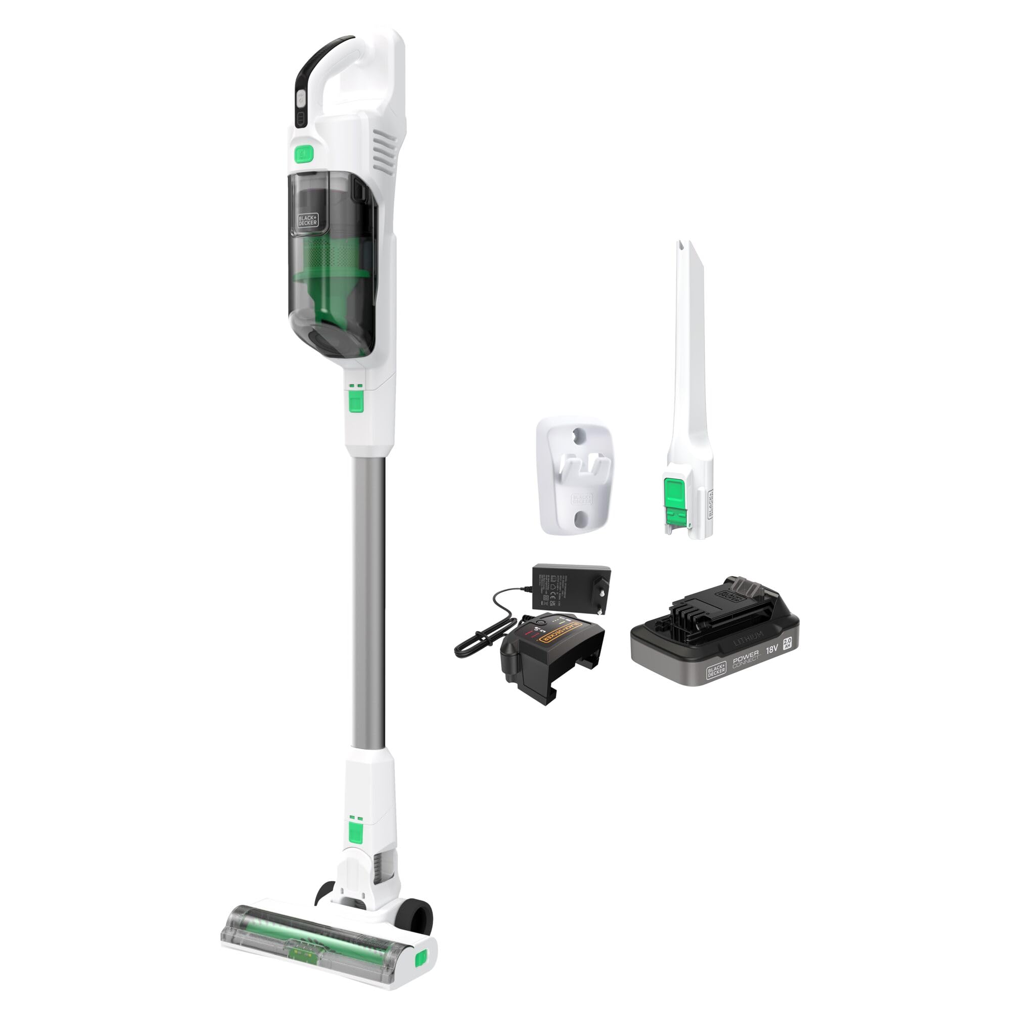 Black + Decker REVSV18D1-QW 18V 2Ah 4'ü 1 arada Şarjlı Dikey Süpürge
