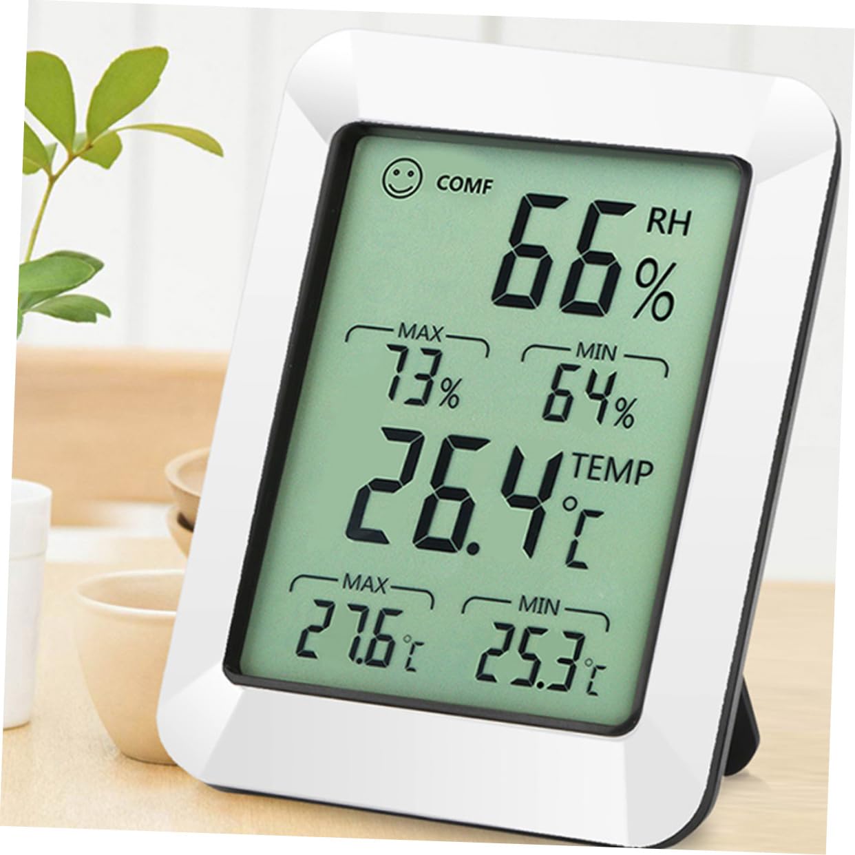 BESPORTBLE 3pezzi Termometro Elettronico Con Monitor Di Temperatura e Umidità Per Ambienti Interni Senza Batteria Misuratore Sensibile e Risparmio Energetico Per Casa Ufficio e Stanza Dei