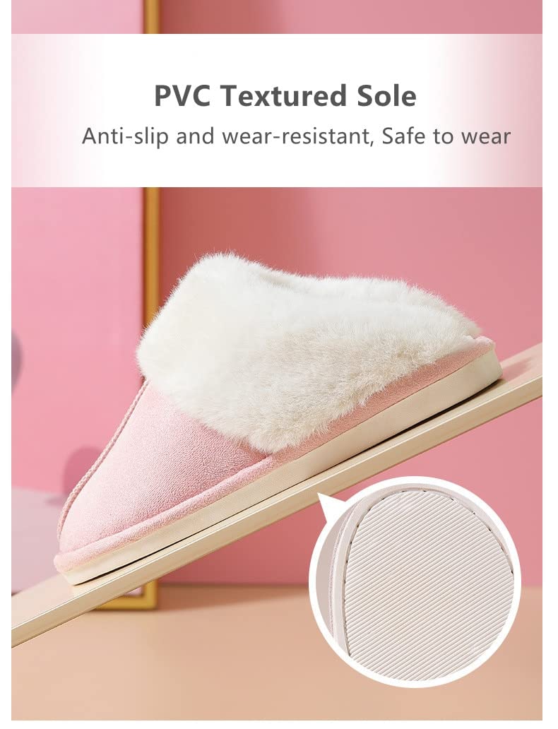 Pantuflas de algodón, pantuflas peludas para mujer, zapatos de felpa suaves y cáel invierno, chanclas para el hogar, chanclas planas antideslizantes para el dormitorio, chanclas para parejas