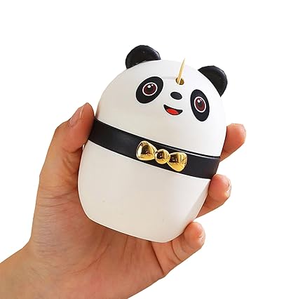 Creative Toothpick Holder Toothpick Dispenser, Automatic Cute Panda Toothpick Dispenser for Kitchen Restaurant Hotel, Thickened Novelty Toothpicks Container, Sturdy Safe Portable Toothpick Storage Box