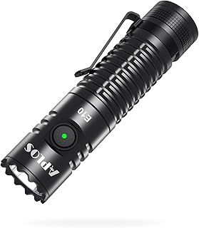 APLOS E10 Rechargeable LED Flashlight, 1300 High Lumens Pocket Flashlight USB C, 6 Modes Super Bright Small Tactical Flash Light for EDC, Camping, Emergency, Inspection, Repair
