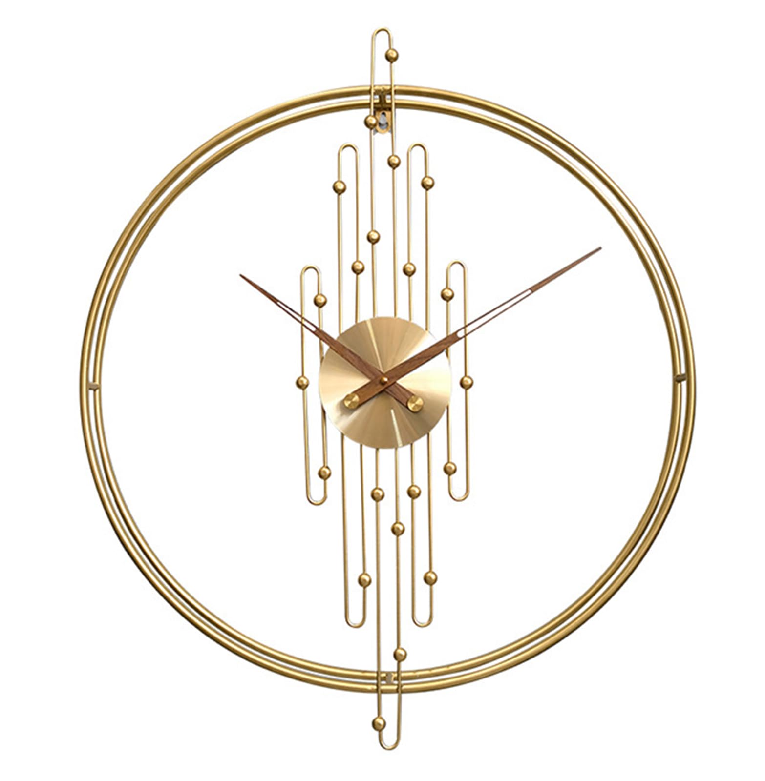 Reloj de Pared Moderno Estilo Granja de 60 cm, Elegante Reloj de Pared Industrial de Metal, Reloj Redondo Decorativo silencioso sin tictac para Sala de Estar, Dormitorio, Cocina