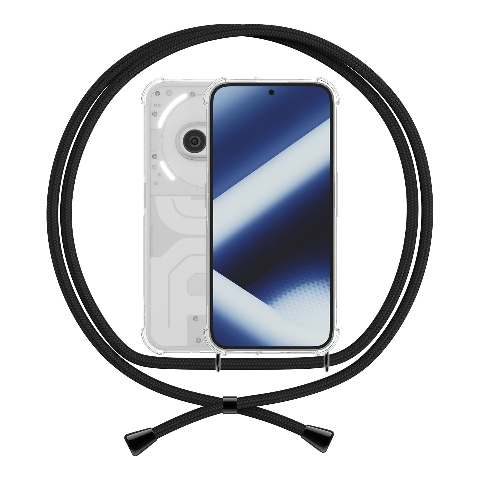 Cover flessibile per Nothing Phone 2a design antiscivolo - verde scuro - Italiano