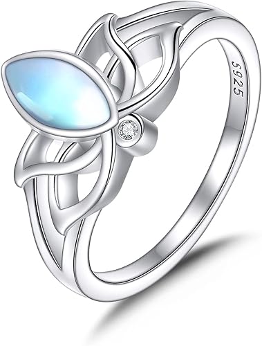 YFN Anillo de turmalina negra de plata de ley, anillos de cristal negro, joyería curativa, protección espiritual, regalos para mujeres y niñas