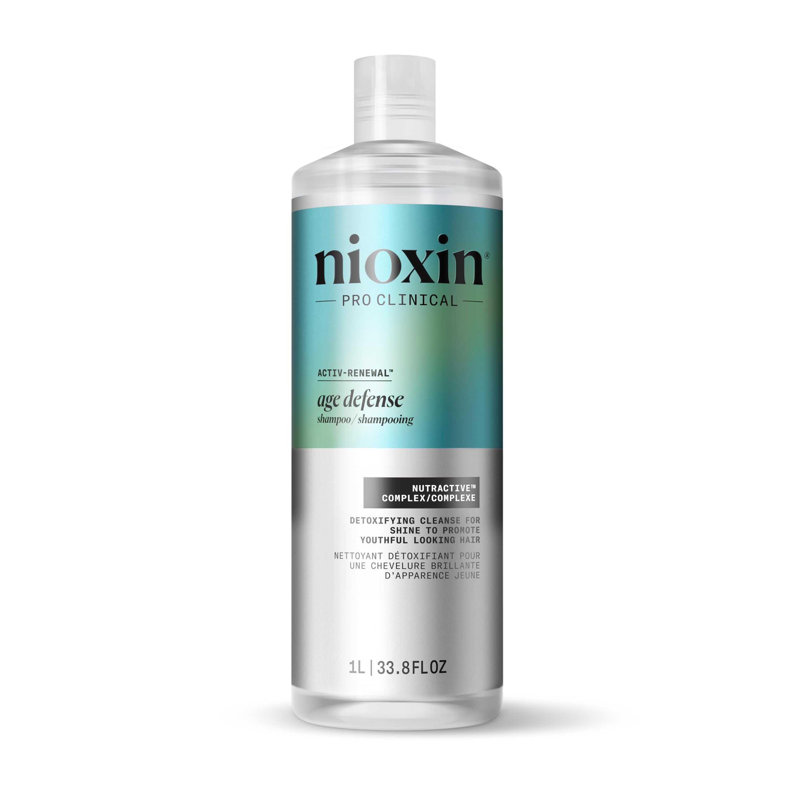 Nioxin Age Defense Shampoo for Aging Hair | Detox Scalp Cleanser with Niacinamide | Deeply Cleanses & Purifies Scalp & Hair | Paraben, Sulfate & Silicone-Free | Daily Use