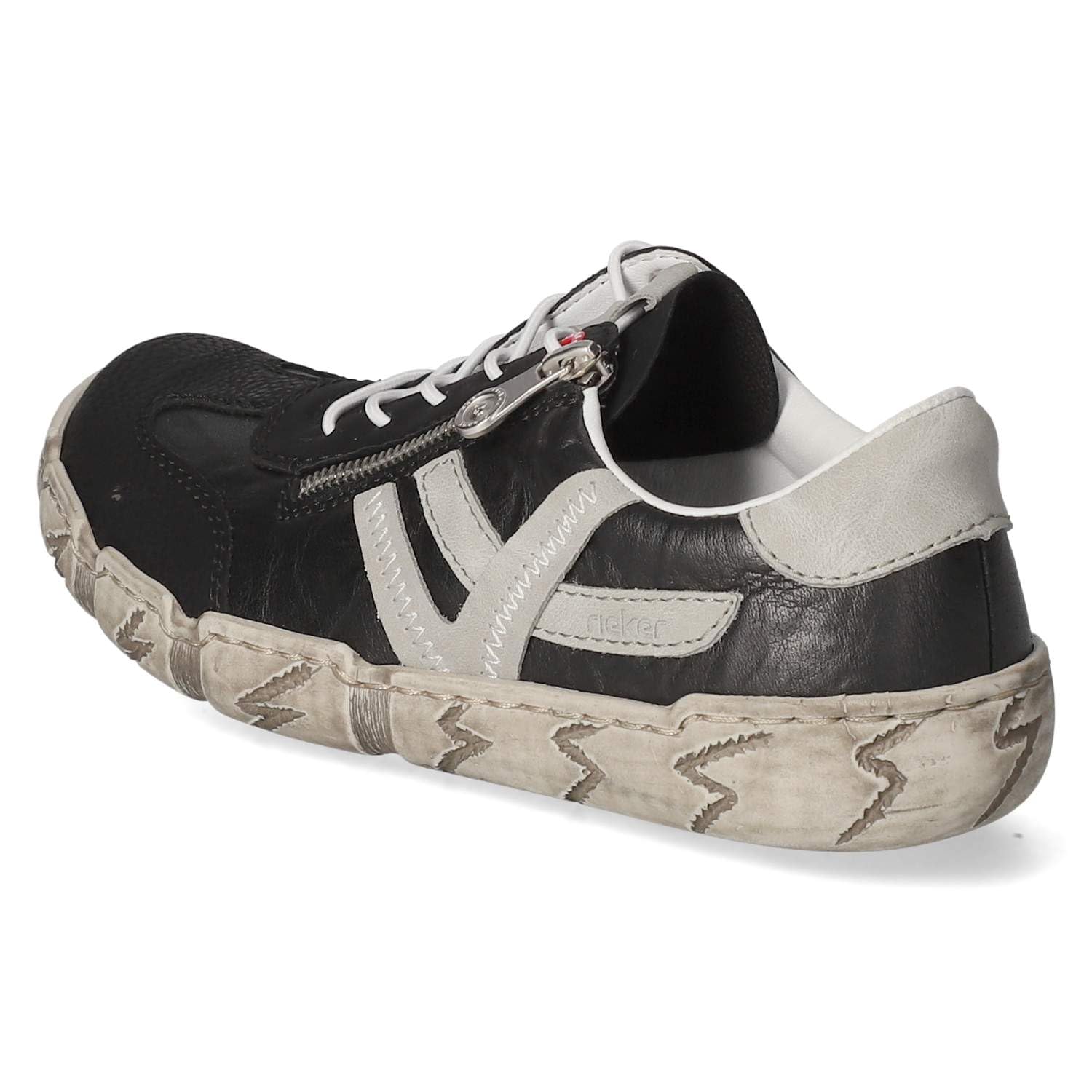 Rieker L0363-34 Damen Schnürschuh Leder/Synthetik rot/schwarz rot/schwarz