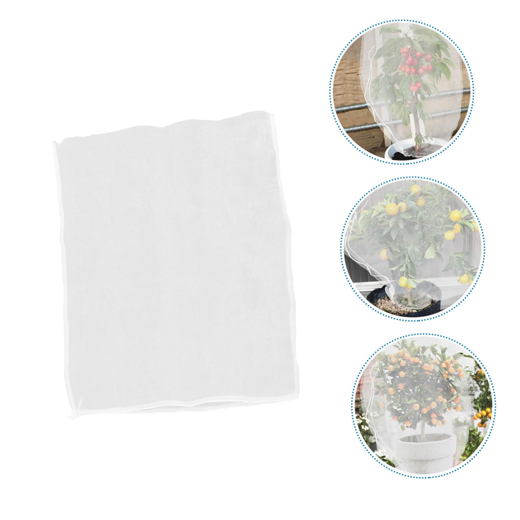 CLISPEED 8 Piezas Redes para Jardín con Cordón Malla Protectora Reutilizable para Frutas y Plantas Cubierta para Árboles Frutales y Huertos