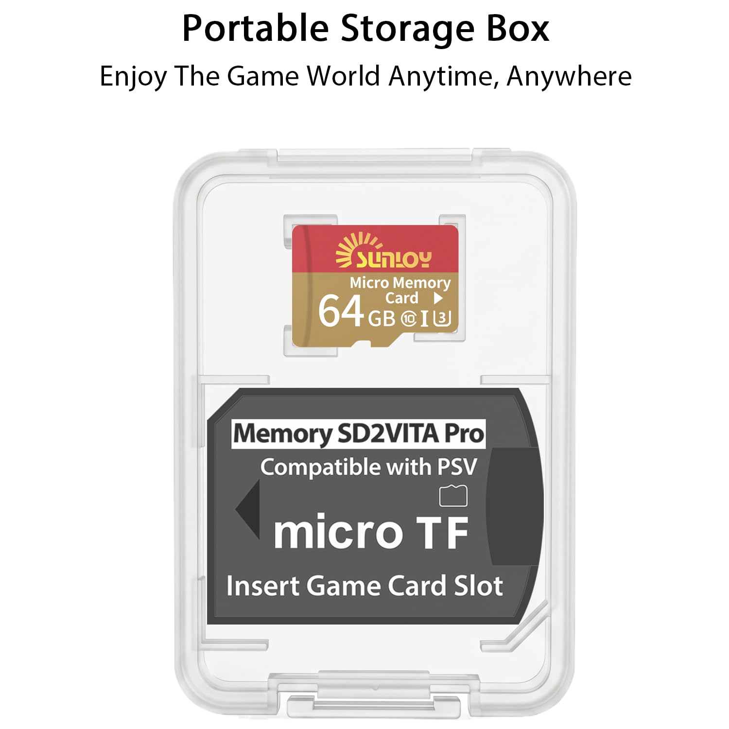 PS Vita Scheda di memoria SD2Vita 6.0 con scheda Micro SD da 64 GB, scheda di memoria flash microSDXC UHS-I ad alta velocità con adattatore per schede SD PSV 1000/2000 PSTV FW 3.60 HENkaku Enso System