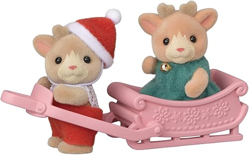 Miniatura 2 de Calico Critters Reindeer Family juego de 4 figuras de muñeca coleccionables