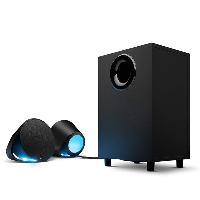 Logitech G560 PC Sistema di Speakers per Gaming, con DTS: X 7.1 Suono Ultra Surround, LIGHTSYNC RGB, Due Altoparlanti e Subwoofer, Esperienza di Gioco Immersiva, Nero