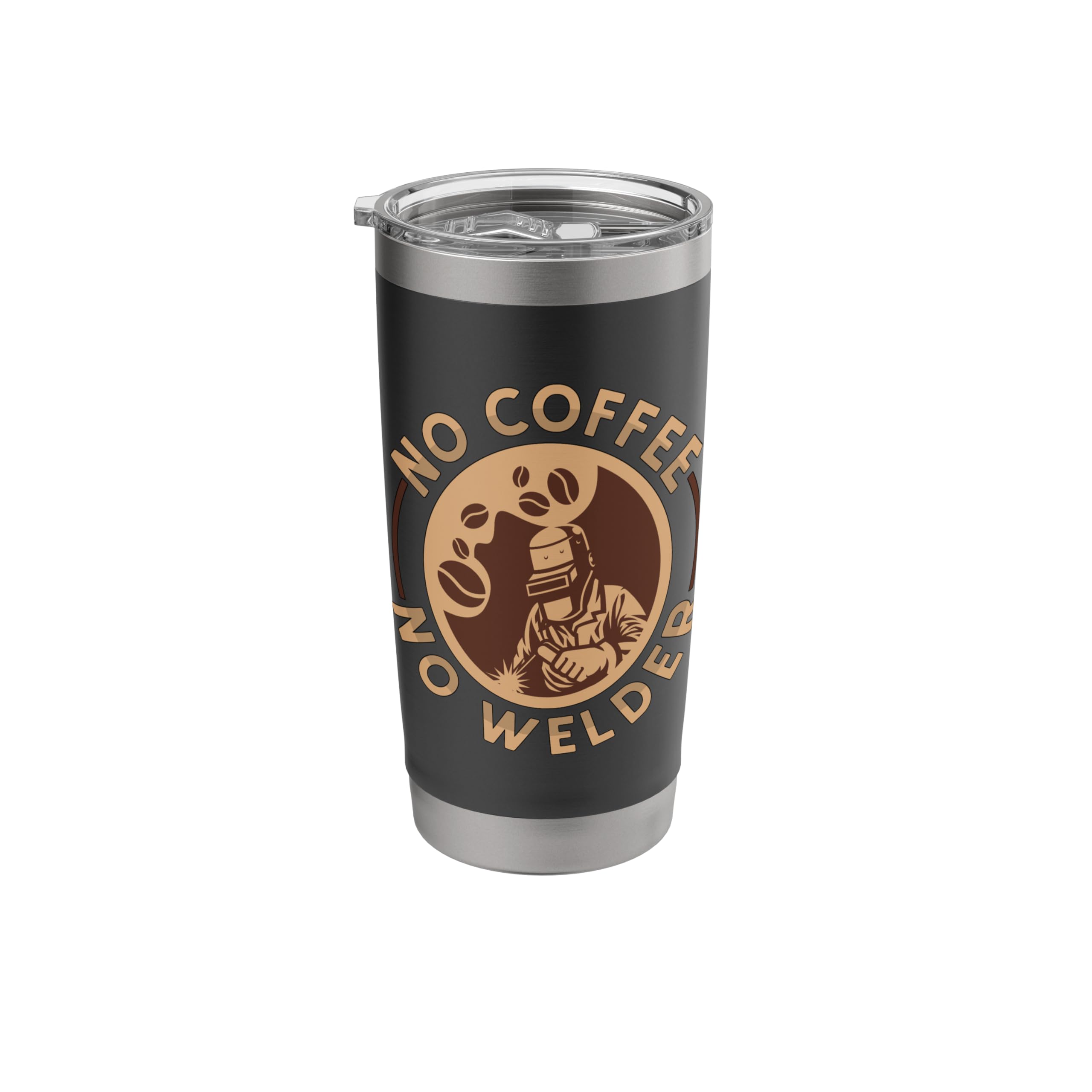 No Coffee No Welder Ironworker Welding Coffee Lover Welder Stainless Steel Insulated Tumbler