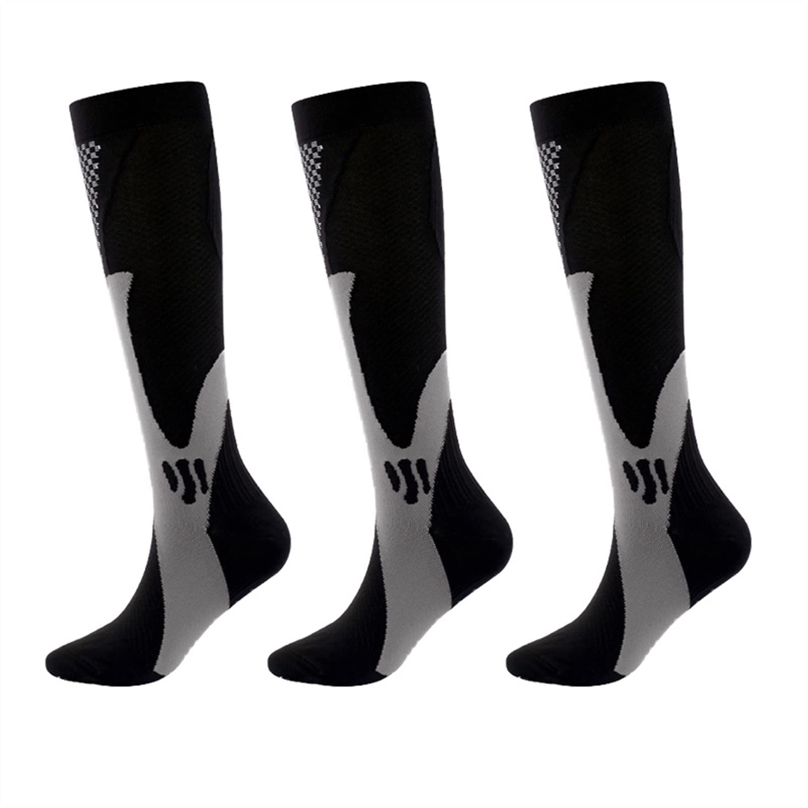 3 Pares/Conjunto de Calcetines de Ciclismo de compresión almacenaje Deportes al Aire Libre Corriendo Calcetines de Senderismo